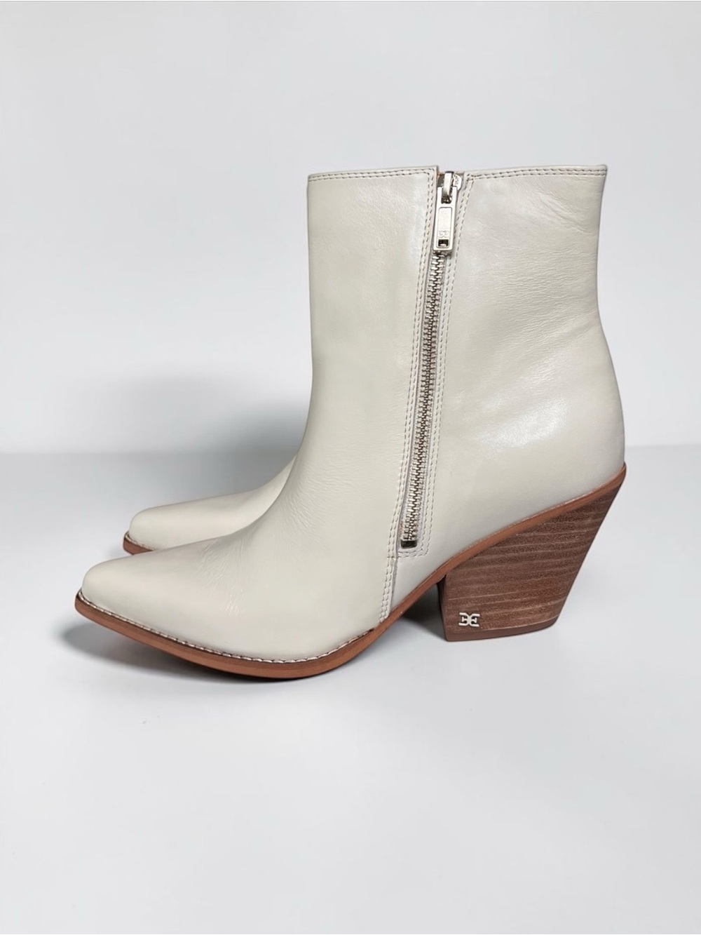 🌻NEW w.Box Sam Edelman Wrenley Ankle Boots Pointed Toe Stiletto Heel Leather 10
